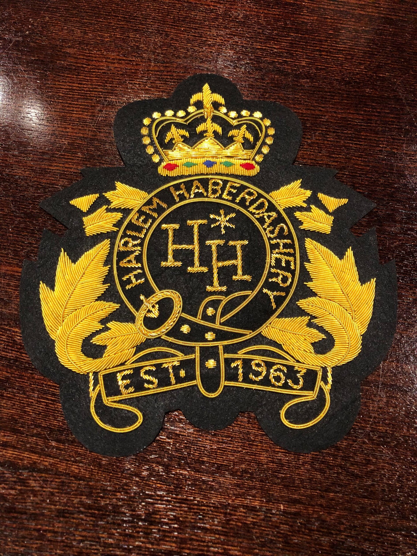 HH GOLD METALLIC EMBROIDERY PATCH LARGE
